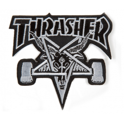 PATCH THRASHER SKATE GOAT LOGO BLACK GREY
