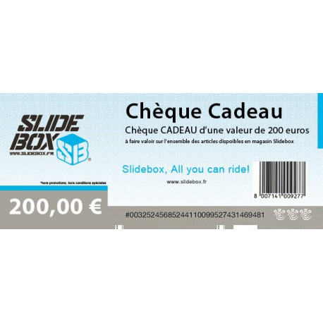 Chèque cadeau 200€