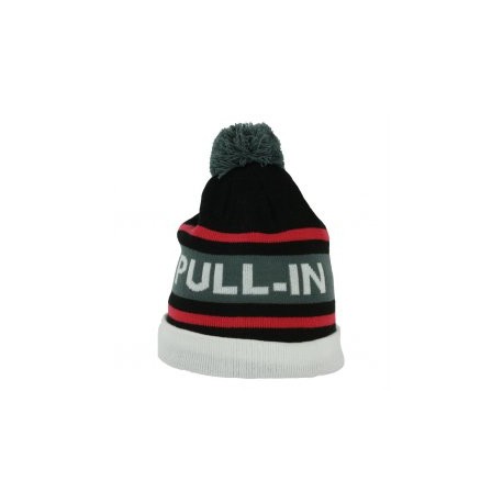 PULL IN BEANIE POM - GREY