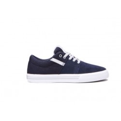 CHAUSSURES KID SUPRA STACKS VULC II - NAVY / GREY / WHITE