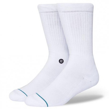 CHAUSSETTES STANCE UNCOMMON SOLIDS ICON - WHITE/BLACK 