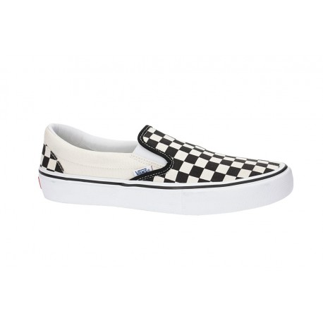 slip on vans white checkerboard