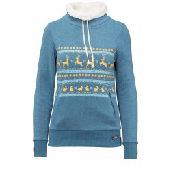 SWEAT PICTURE W - JUNIE - PETROL BLUE 