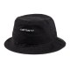 BOB CARHARTT WIP SCRIP BUCKET HAT - BLACK WHITE