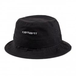 BOB CARHARTT WIP SCRIPT BUCKET HAT - BLACK WHITE