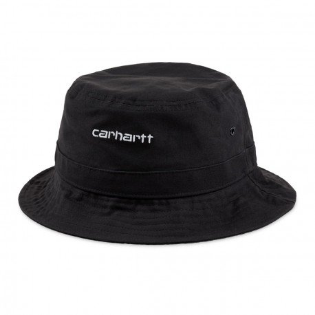 BOB CARHARTT WIP SCRIP BUCKET HAT - BLACK WHITE