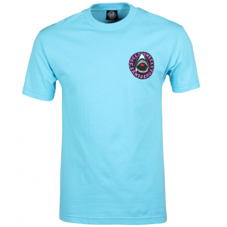 T-SHIRT SANTA CRUZ SPEED WHEELS SHARK - PACIFIC BLUE