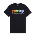 T-SHIRT THRASHER RAINBOW MAG SS - BLACK