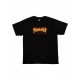 T-SHIRT THRASHER YOUTH FLAME LOGO - BLACK