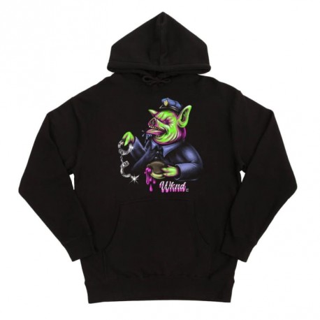 SWEAT WKND OVERSEER HOODIE - BLACK 