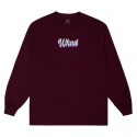 T-SHIRT WKND AIRBRUSH LS - MAROON 