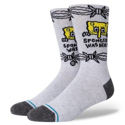 CHAUSSETTES STANCE BOB WAS HERE - HEATHER GREY