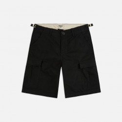 SHORT CARHARTT WIP AVIATION - COTTON BLACK RINSED