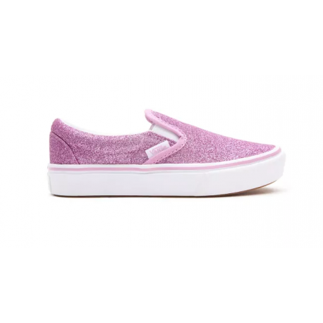 CHAUSSURES VANS COMFYCUSH SLIP ON GLITTER - ORCHID TRUE WHITE