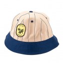 BOB PASSPORT OLIVE STRIPE 6 PANEL BUCKET - NAVY