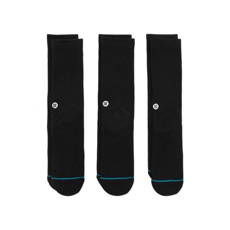 CHAUSSETTES STANCE ICON (PACK DE 3 ) - BLACK