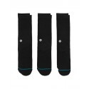 CHAUSSETTES STANCE ICON (PACK DE 3) - BLACK