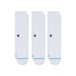 CHAUSSETTES STANCE ICON (PACK DE 3 ) - WHITE