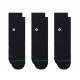 CHAUSSETTES STANCE ICON QUARTER (PACK DE 3) - BLACK