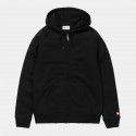 SWEAT CARHARTT WIP HOODED CHASE ZIP JACKET - BLACK GOLD