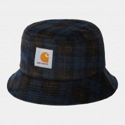 BOB CARHARTT WIP CORD BUCKET HAT - BRECK CHECK PRINT TOBACCO