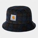 BOB CARHARTT WIP CORD BUCKET HAT - BRECK CHECK PRINT TOBACCO
