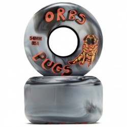 ROUES ORBS PUGS CONICAL BLACK WHITE 85A - 54MM