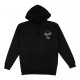 SWEAT WELCOME TALI CHAIN PULLOVER HOODIE - BLACK SILVER FOIL