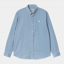 CHEMISE CARHARTT WIP MADISON FINE CORD LS - FROSTED BLUE 