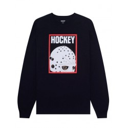 T-SHIRT HOCKEY HALF MASK LS - BLACK