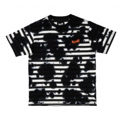 T-SHIRT WELCOME RELIC TIE DYED STRIPED SS KNIT - BONE