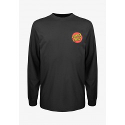 T-SHIRT SANTA CRUZ CLASSIC DOT CHEST LS - BLACK