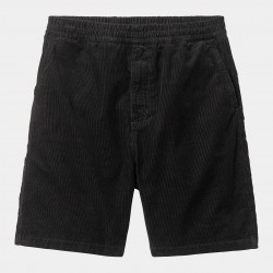 SHORT CARHARTT WIP FLINT CORDUROY - BLACK RINSED