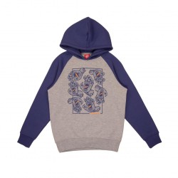 SWEAT SANTA CRUZ CROWD HAND YOUTH - NAVY BLUE HEATHER GREY