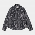 CHEMISE CARHARTT WIP LS VERSE - VERSE PRINT BLACK HEAVY STONE WASH
