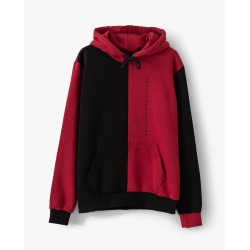 SWEAT POETIC COLLECTIVE BLOCK COLOR - BLACK RED