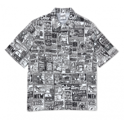 CHEMISE POLAR CLASSIFIEDS SHIRT - BLACK WHITE