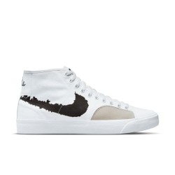 CHAUSSURES NIKE SB BLAZER COURT MID PREMIUM - WHITE BLACK WHITE 