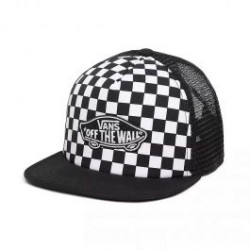CASQUETTE VANS CLASSIC PATCH TRUCKER PLUS BOYS - BLACK WHITE CHECKERBOARD