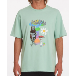 T-SHIRT VOLCOM ABBOTT X FRENCH LSE - LICHEN GREEN