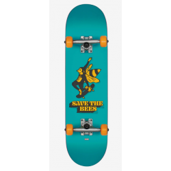 BOARD COMPLETE GLOBE KIDS SAVE THE BEES MID 7.6" - BLUE 