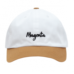 CASQUETTE MAGENTA BRUSH DAD HAT - WHITE 