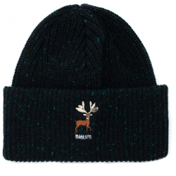 BONNET MAGENTA DEER BEANIE - BLACK 