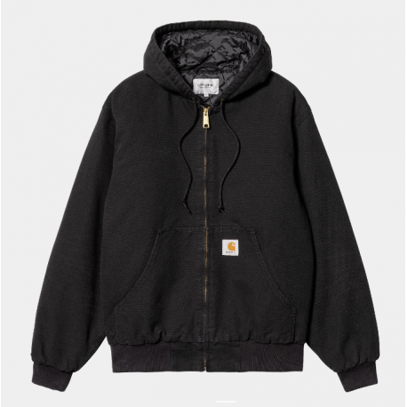VESTE CARHARTT WIP OG ACTIVE JACKET - BLACK AGED CANVAS