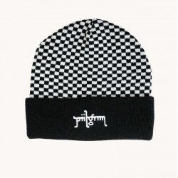 BONNET PIILGRIM CHEQUERED BEANIE - BLACK