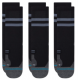 CHAUSETTES STANCE RUN LIGHT CREW 3 PACK - BLACK 