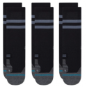 CHAUSSETTES STANCE RUN LIGHT CREW 3 PACK - BLACK 