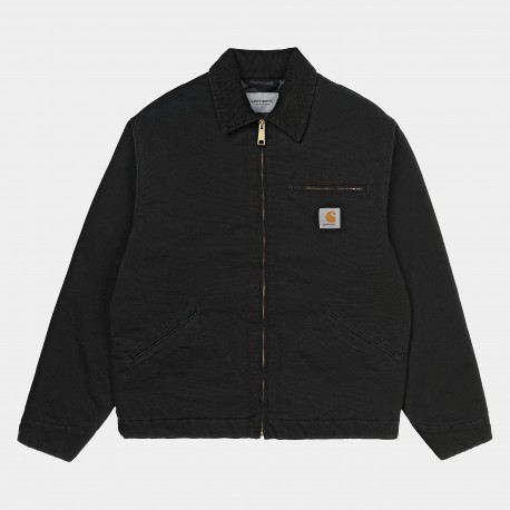 VESTE CARHARTT WIP OG DETROIT JACKET - BLACK AGED CANVAS