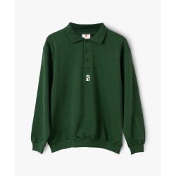 SWEAT POETIC COLLECTIVE HEAVY POLO - BOTTLE GREEN
