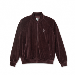 VESTE POLAR VELOUR TRACK JACKET - BORDEAUX